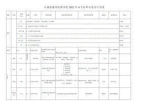 长海县教师进修学校2021年4月份研训活动计划表.docx