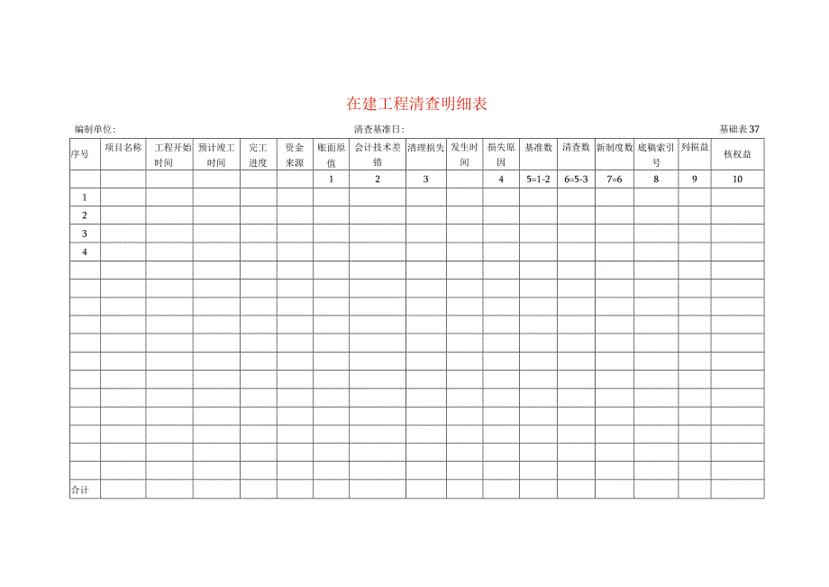 在建工程清查工作底稿明细表.docx_第1页