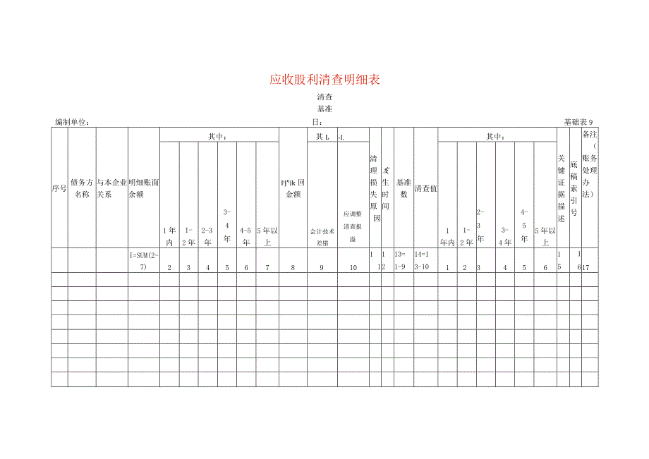 应收股利清查工作底稿明细表.docx_第1页