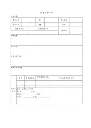 CZ4400设备维修记录.docx