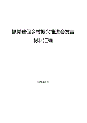 （6篇）抓党建促乡村振兴推进会发言材料汇编.docx