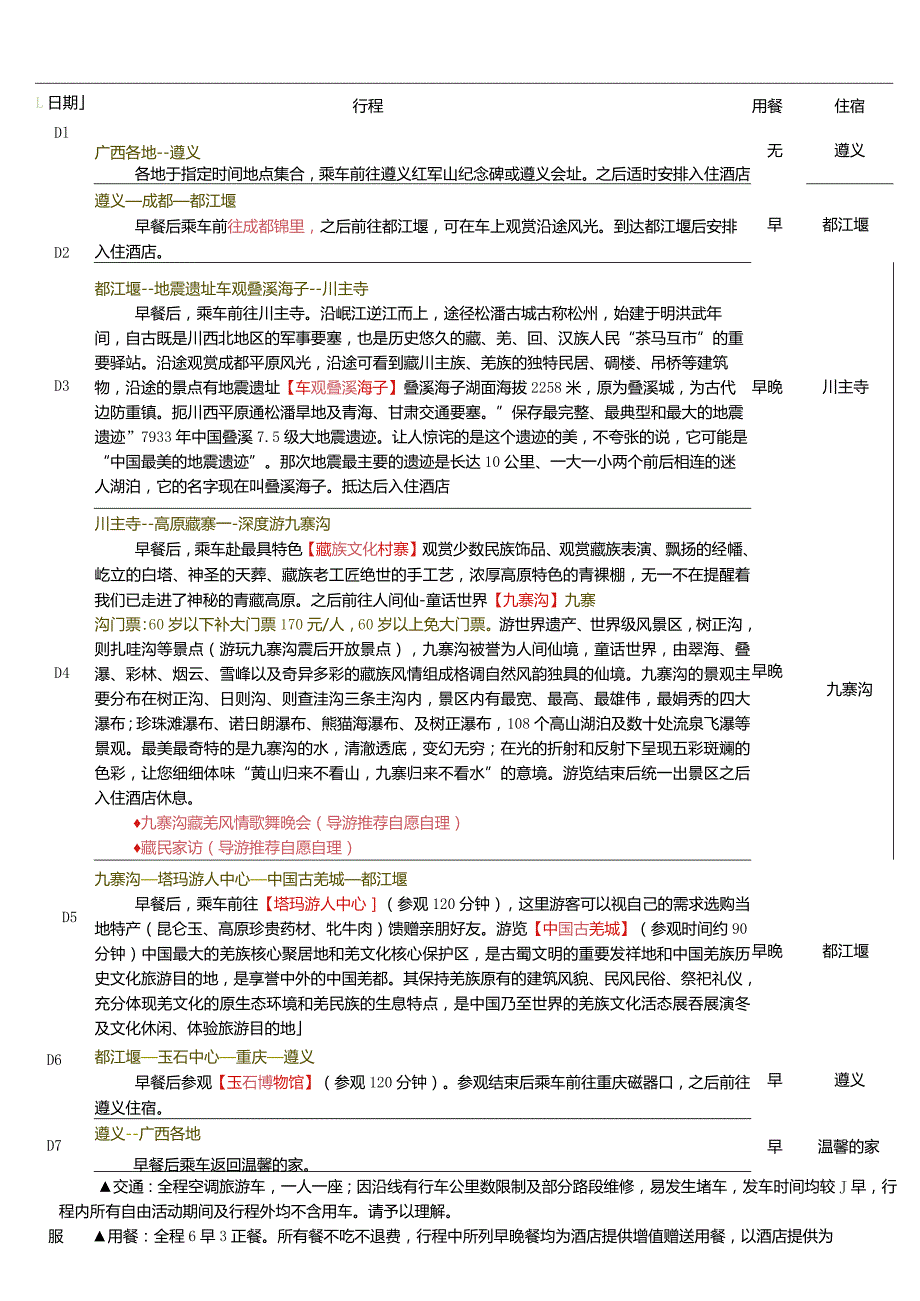 2_A重庆+遵义+成都+都江堰+九寨沟6晚7天（桂林柳州南宁）.docx_第1页