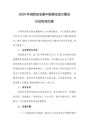 2024年冶金企业消防安全集中除患攻坚大整治行动工作方案 （汇编8份）.docx