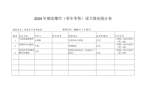 2024年烟花爆竹常年零售设立情况统计表.docx