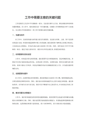 工作中需要注意的关键问题.docx