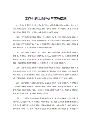 工作中的风险评估与应急措施.docx