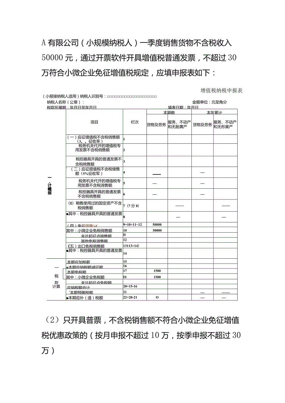 小规模纳税 填报样板.docx_第2页