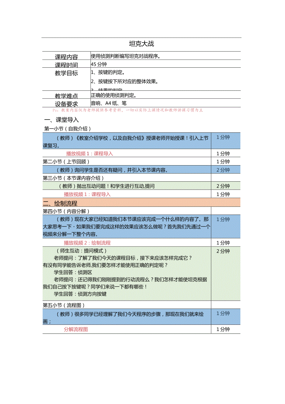 小学五年级课后服务：scratch少儿编程三阶第1课：坦克大战教案.docx_第1页