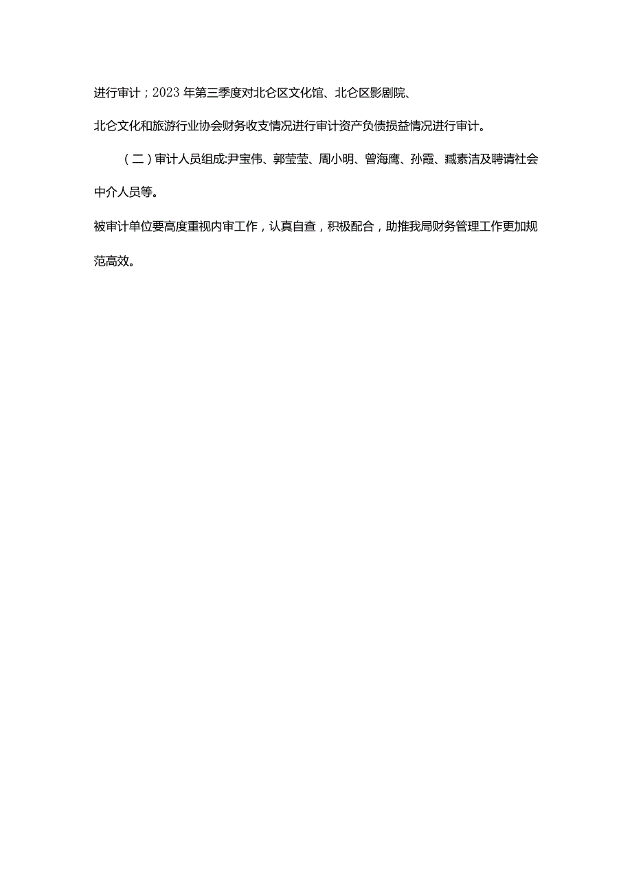 局2023年内部审计工作计划.docx_第2页