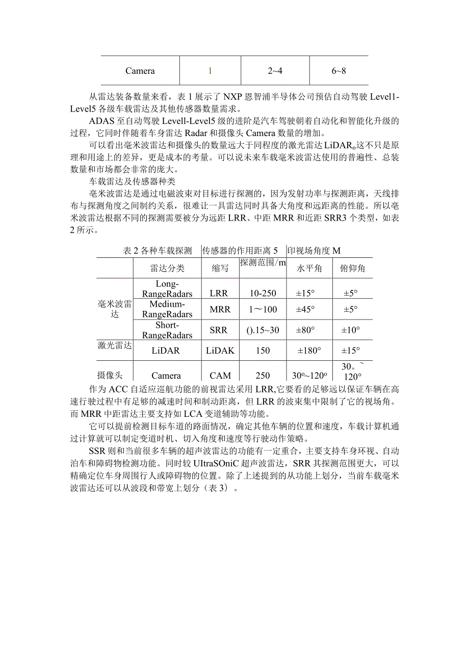 77G毫米波雷达ADAS应用及方案分析（自动驾驶）.docx_第3页