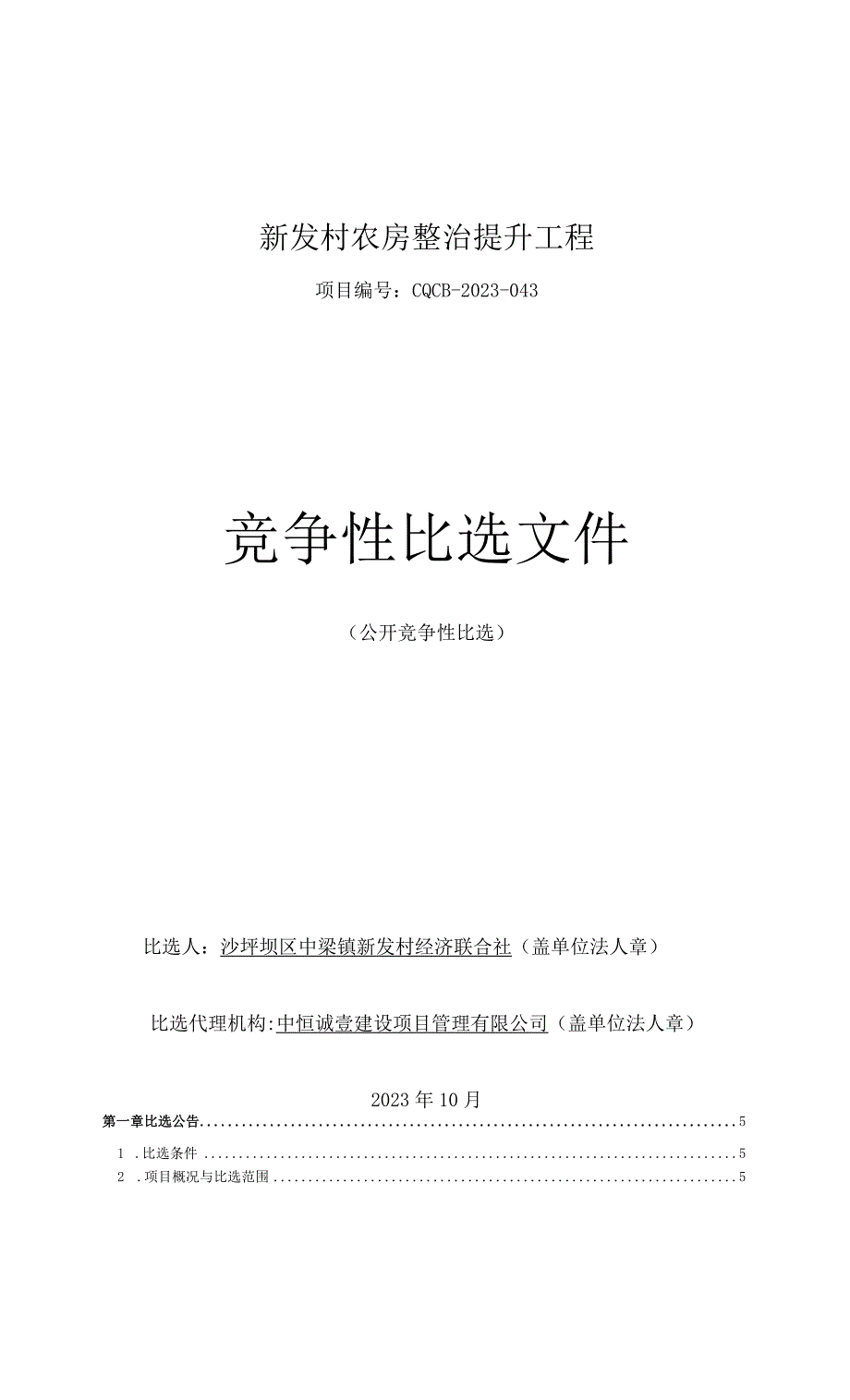 新发村农房整治提升工程招标文件.docx_第1页