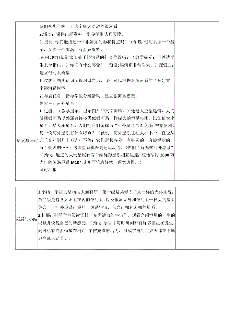 教科版六年级下册科学第三单元第6课《浩瀚的宇宙》教案（定稿）.docx_第2页