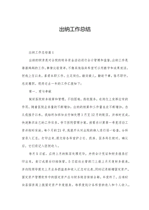 出纳工作总结.docx