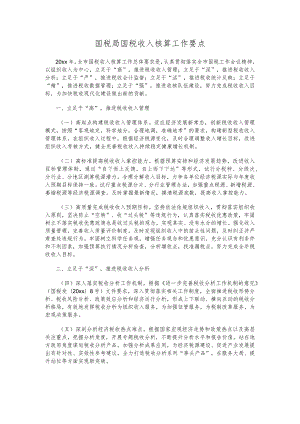 国税局国税收入核算工作要点.docx