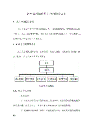 污水管网运营维护应急抢险方案.docx