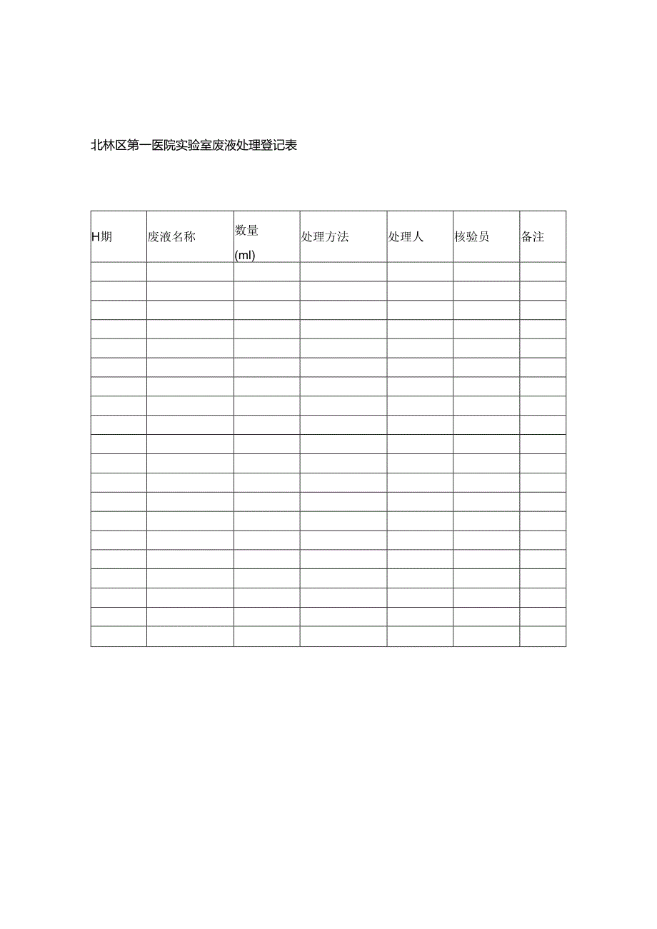 实验室废液处理登记表.docx_第1页