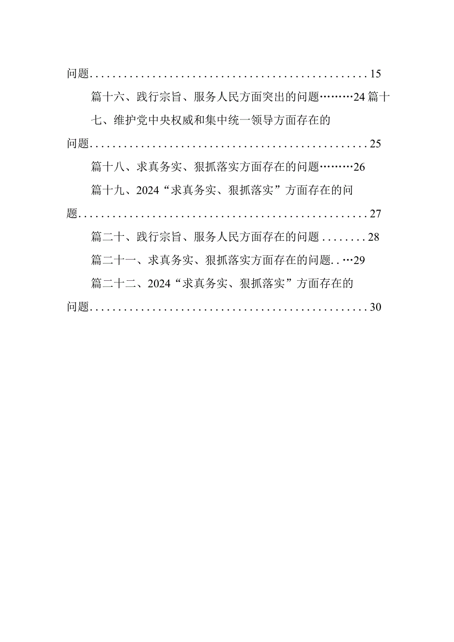 2024求真务实、狠抓落实方面存在的问题（22篇）.docx_第2页