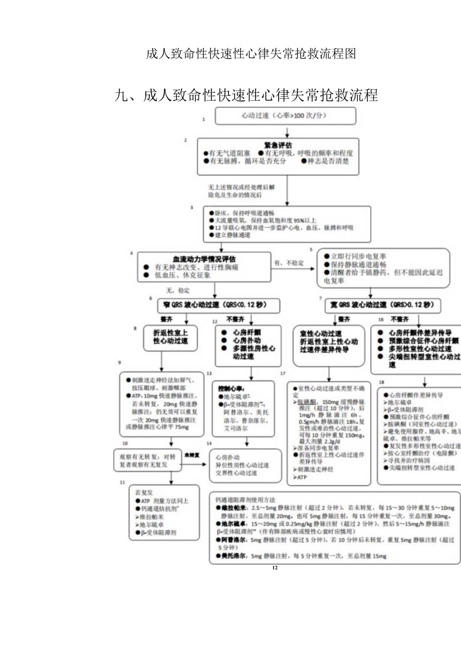 成人致命性快速性心律失常抢救流程图.docx_第1页