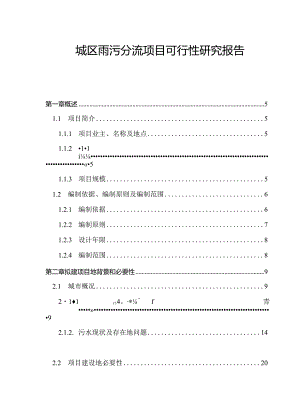 城区雨污分流的项目可行性研究报告.docx