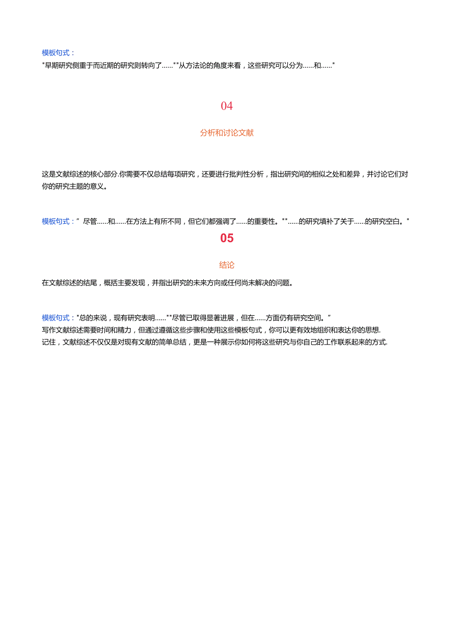 文献综述写作的常用句式模板.docx_第2页