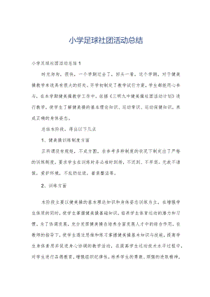 小学足球社团活动总结.docx