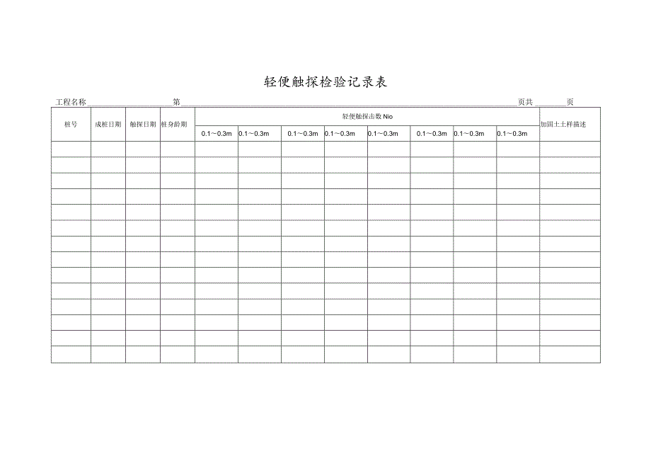 轻便触探检验记录表.docx_第1页