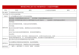 教科版五年级上册第一单元教学设计光是怎样传播的.docx