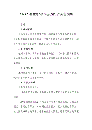 客运有限公司安全生产应急预案.docx