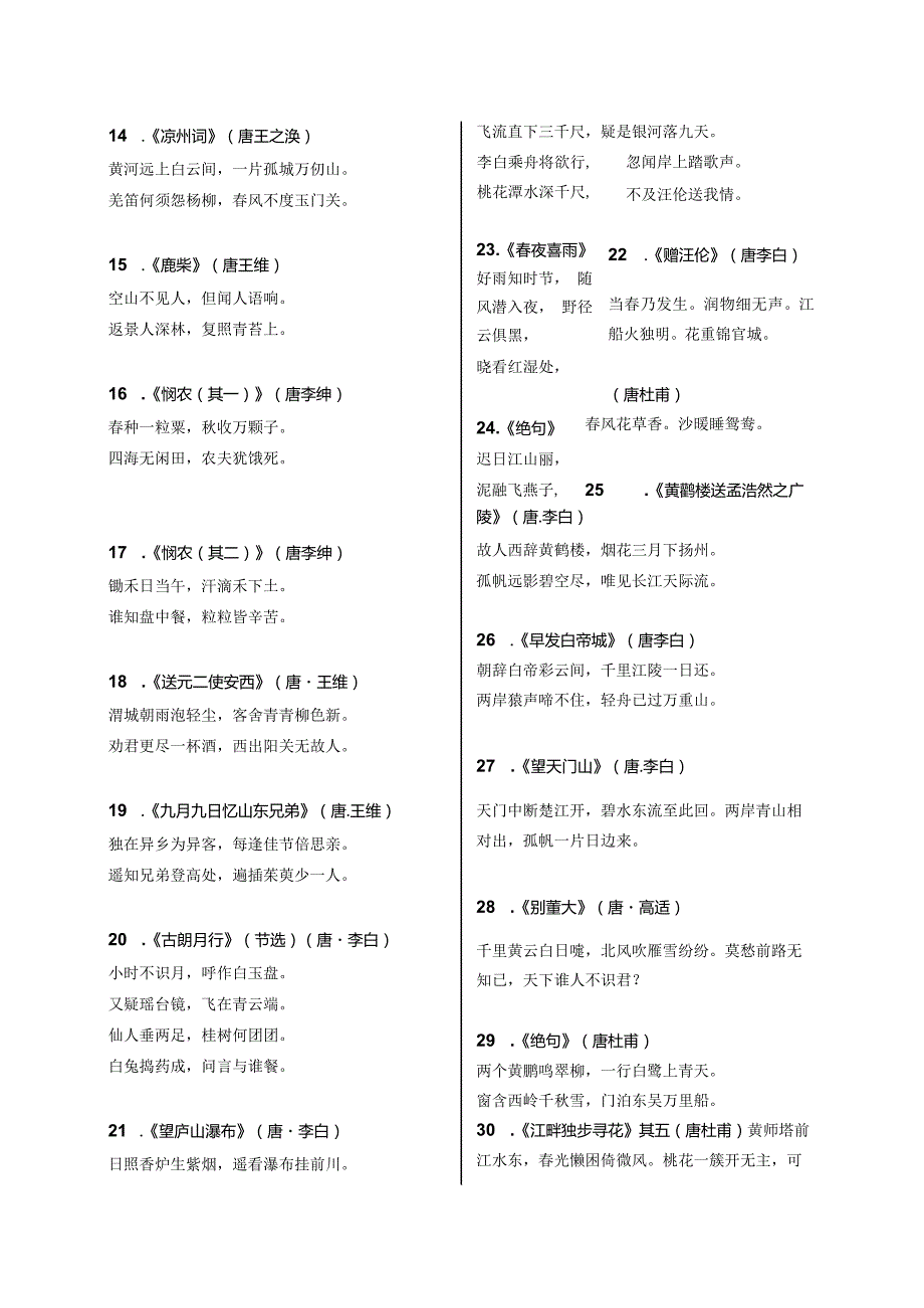 1-12年级教育部要求背诵的208篇古诗文.docx_第2页