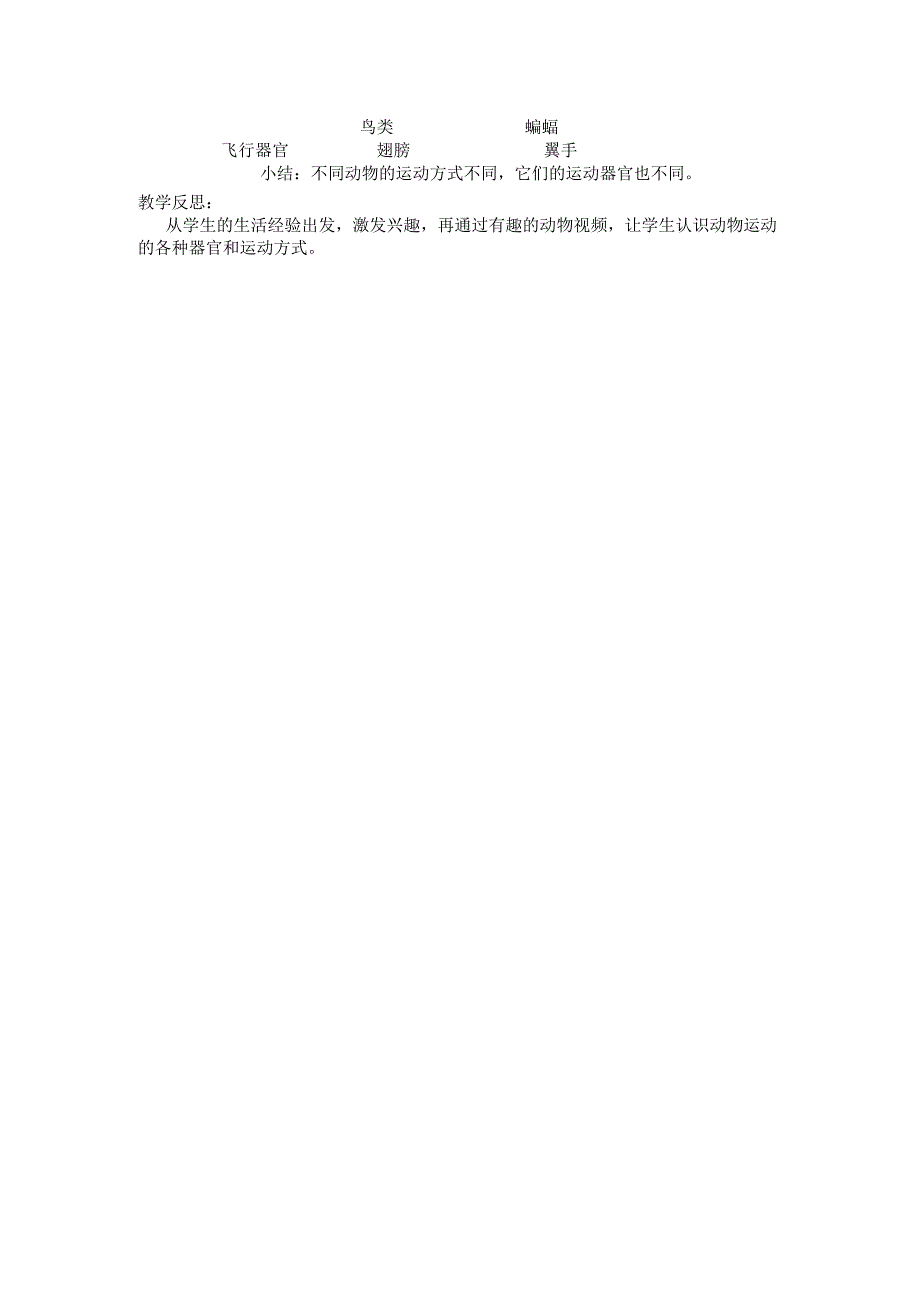 小学科学四下动物的运动教学设计.docx_第2页