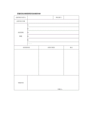 质量现场改善管理现场改善报告表.docx