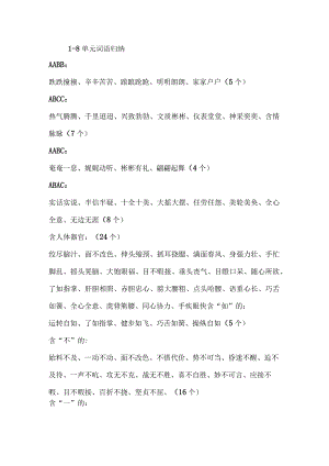 本册特殊四字词语归类.docx