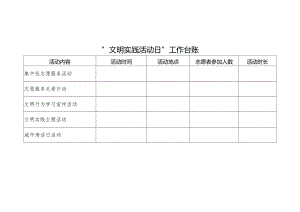 “文明实践活动日”工作台账.docx