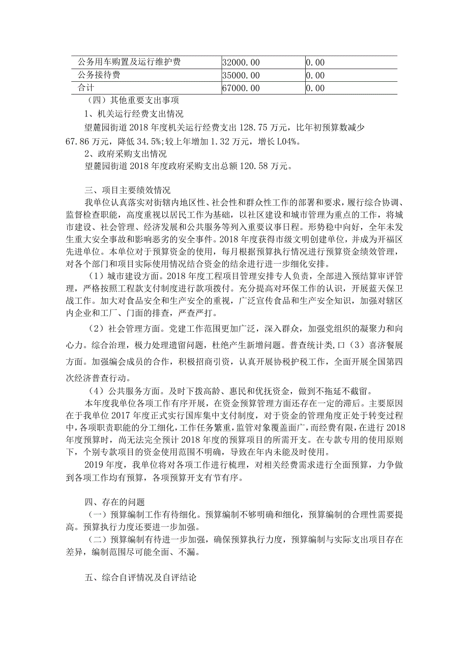 长沙市开福区望麓园街道办事处2018年度部门整体支出绩效自评报告.docx_第3页