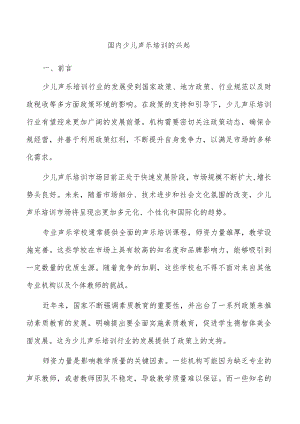 国内少儿声乐培训的兴起.docx