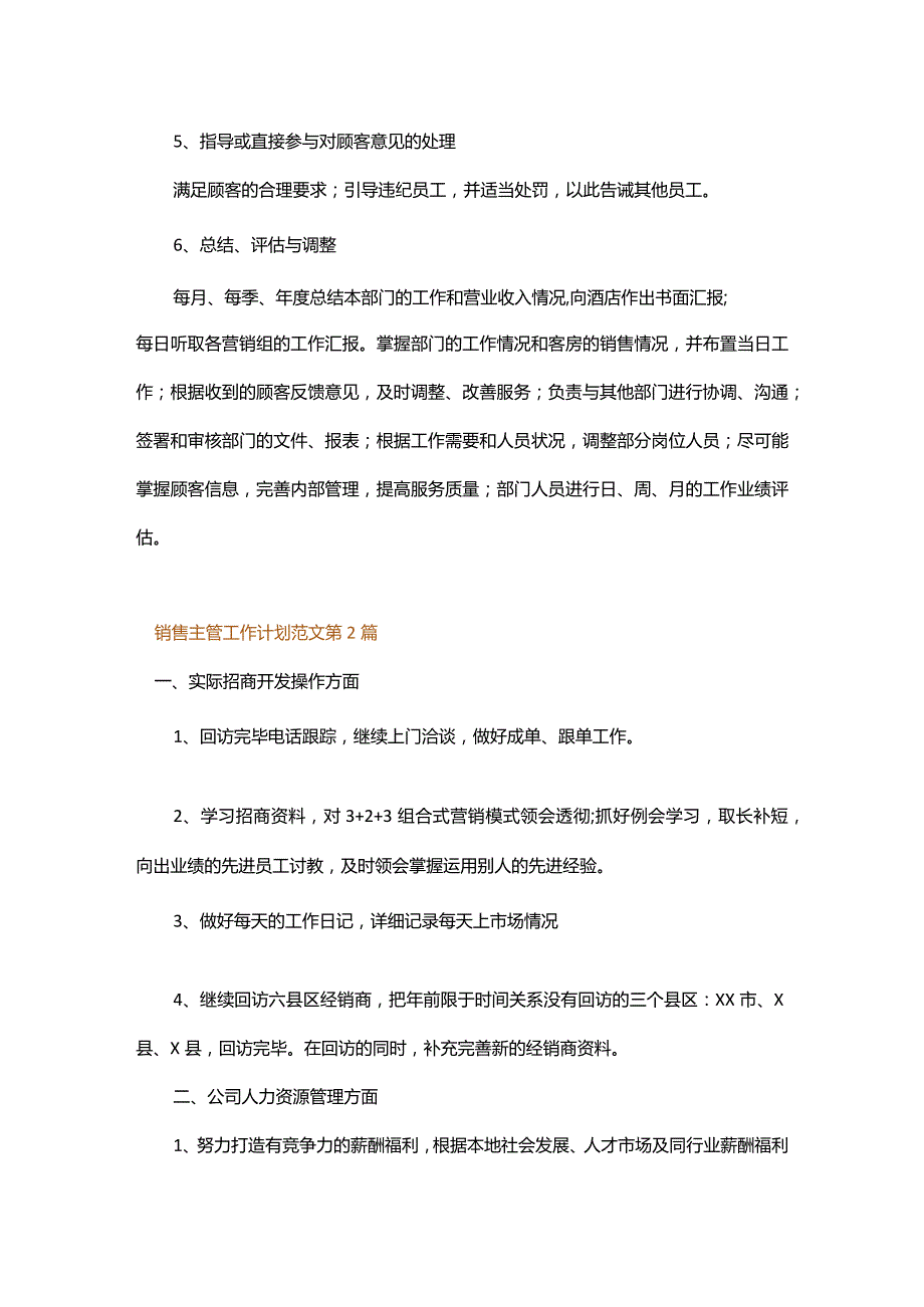 销售主管工作计划范文.docx_第2页