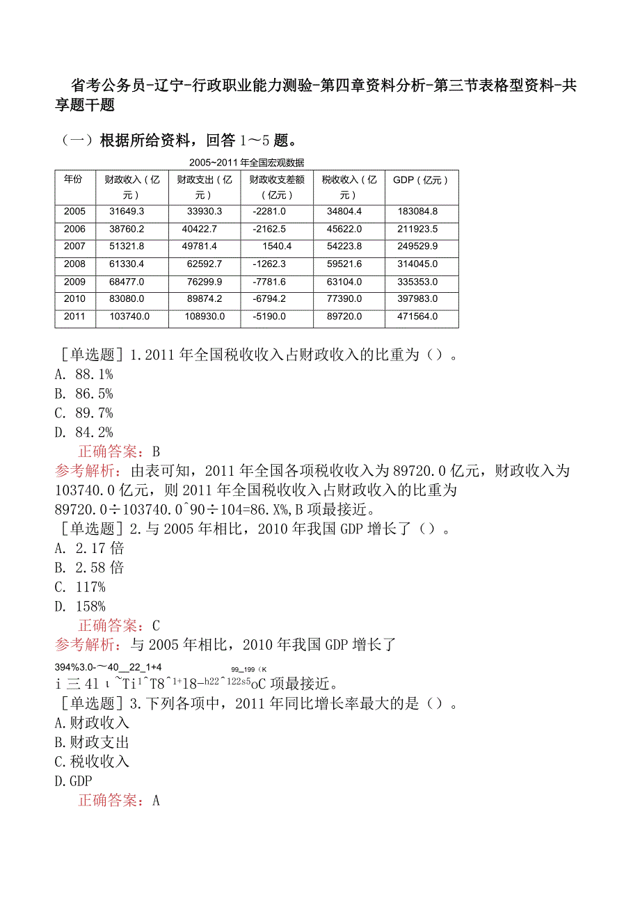 省考公务员-辽宁-行政职业能力测验-第四章资料分析-第三节表格型资料-.docx_第1页