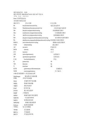 测井曲线代码一览表.docx