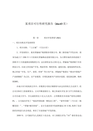 某项目可行性研究报告(doc43页).docx