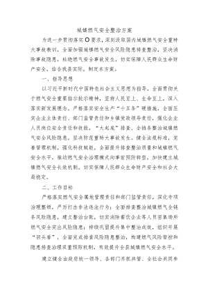 城镇燃气安全整治方案.docx