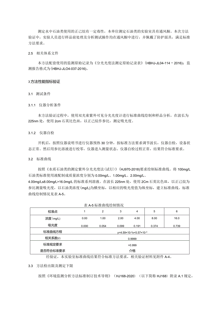 石油类的测定紫外分光光度法方法验证报告模版.docx_第3页