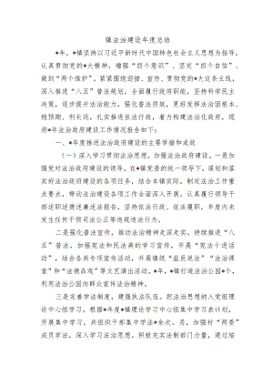 镇法治建设年度总结.docx