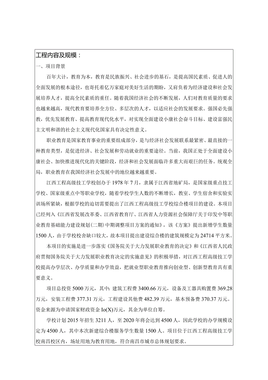 江西省工程高级技工学校综合楼建设项目环评报告.docx_第2页