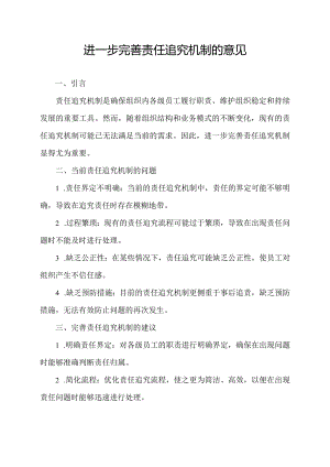 进一步完善责任追究机制的意见.docx