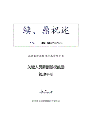 鼎视通人力资源管理手册薪酬与股权激励.docx