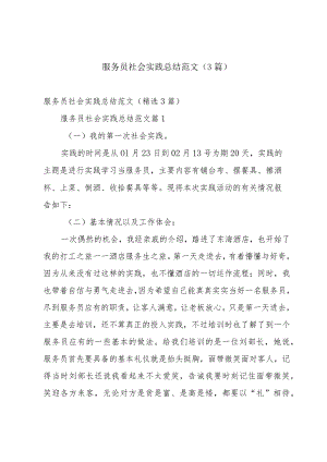 服务员社会实践总结范文（3篇）.docx