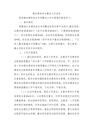 镇自建房安全整治工作总结.docx