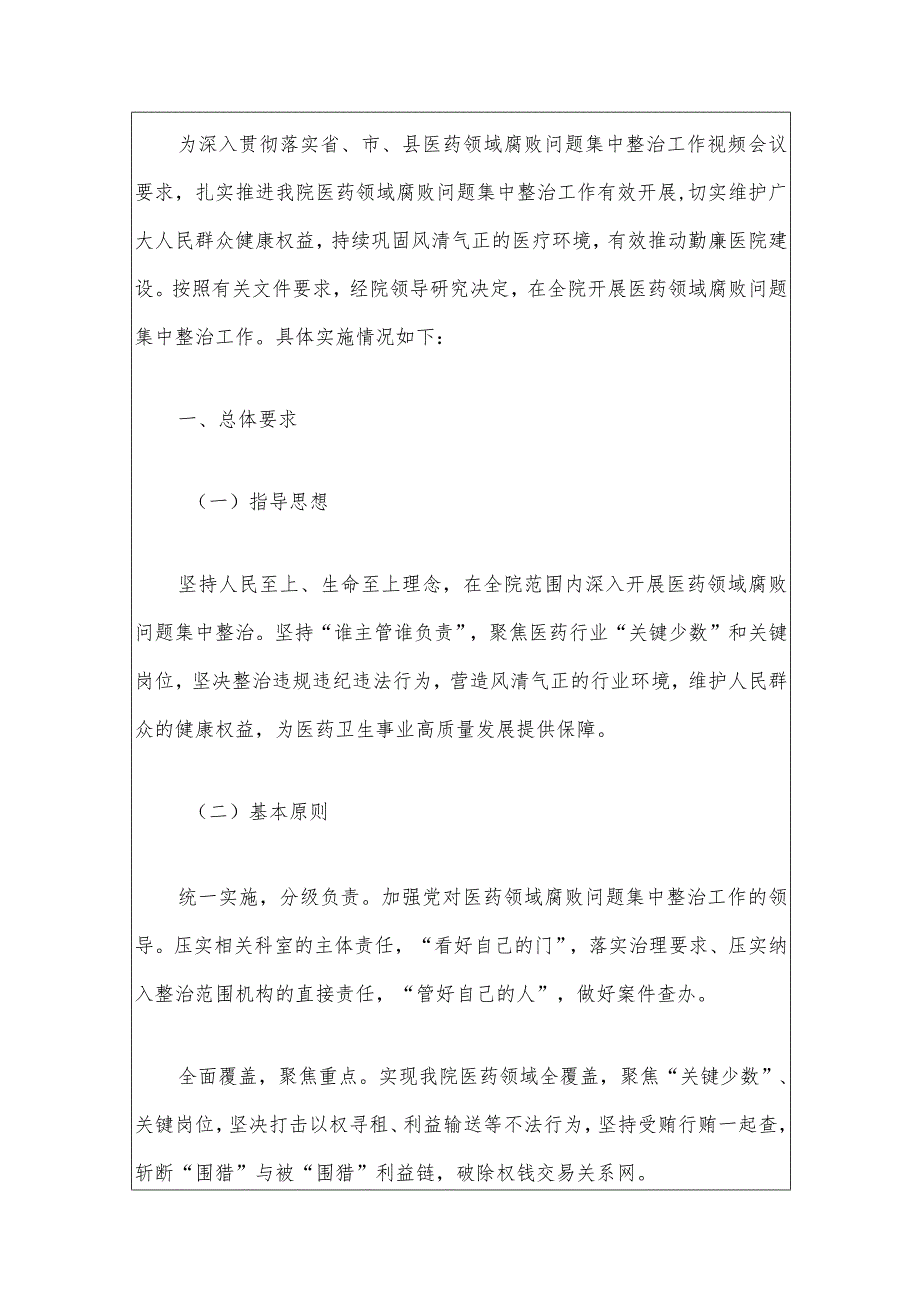 市医院医药领域腐败问题集中整治工作实施方案（完整版）.docx_第2页