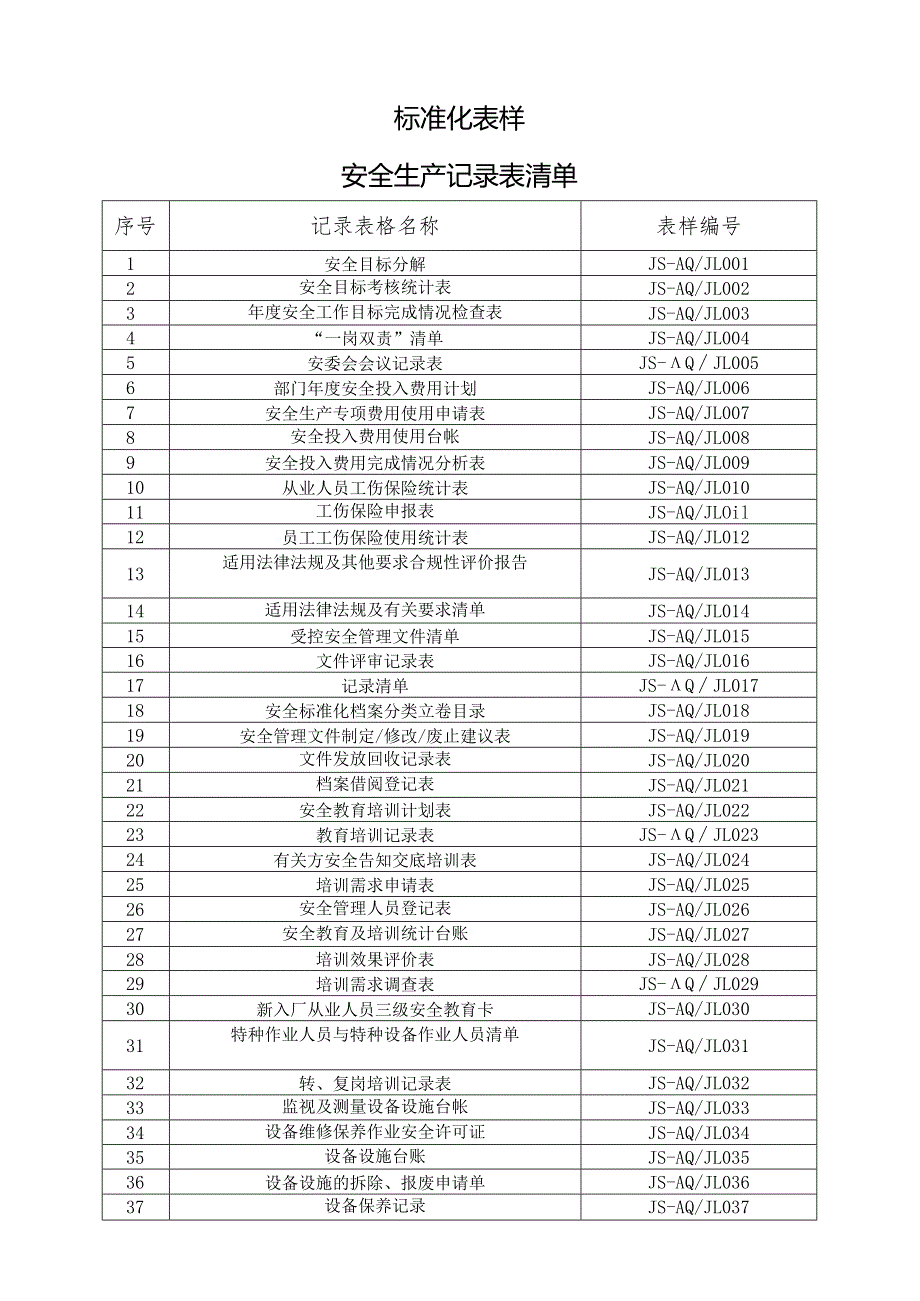 标准化表样.docx_第1页