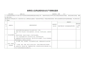 春季防火及两会安全生产保障检查表.docx